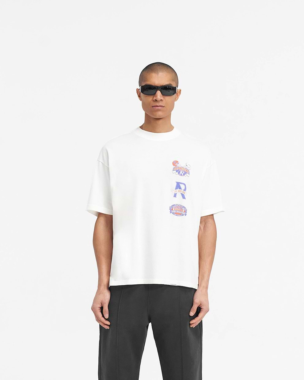 Represent X Feature Multi Logo T-Shirt - Flat White